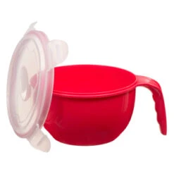 B&M Microwavable Food Bowl With Handle -Household Product Store 289950 Microwavable Food Bowl with Handle red 21