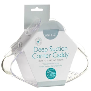 Suction Plastic Corner Caddy - Clear 6 Suction Plastic Corner Caddy - Clear - Image 4