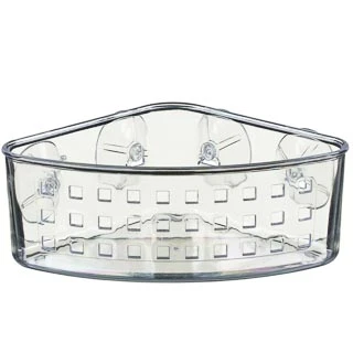 Suction Plastic Corner Caddy - Clear 5 Suction Plastic Corner Caddy - Clear - Image 3