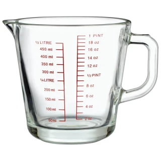 B&M Glass Measuring Jug 500ml 4 B&M Glass Measuring Jug 500ml - Image 2