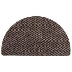 B&M Half Moon Indoor Chevron Doormat 40 X 70cm -Household Product Store 319759 Half Moon Indoor Chevron Mat 40x70cm brown