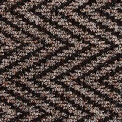 B&M Half Moon Indoor Chevron Doormat 40 X 70cm -Household Product Store 319759 Half Moon Indoor Chevron Mat 40x70cm brown detail 2