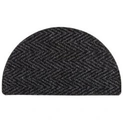 B&M Half Moon Indoor Chevron Doormat 40 X 70cm -Household Product Store 319759 Half Moon Indoor Chevron Mat 40x70cm dark grey