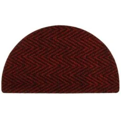 B&M Half Moon Indoor Chevron Doormat 40 X 70cm -Household Product Store 319759 Half Moon Indoor Chevron Mat 40x70cm red