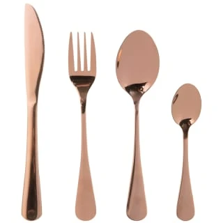 B&M Copper Cutlery Set 16pc 3 B&M Copper Cutlery Set 16pc