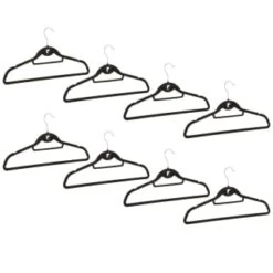 B&M Pure Velvet Hangers 8pk - Black 8 B&M Pure Velvet Hangers 8pk - Black -Household Product Store 333534 8pk velvet hangers black group
