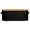 B&M The Organised Kitchen Bread Bin - Black -Household Product Store 334654 russell hobbs oval bread bin with wooden lid grey 31