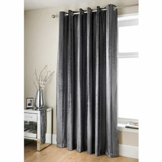 B&M Charcoal Jasmine Sparkle Velvet Eyelet Curtains 90 X 90" 3 B&M Charcoal Jasmine Sparkle Velvet Eyelet Curtains 90 X 90"
