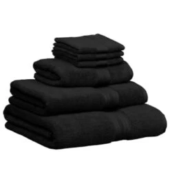 B&M Signature Bath Towel - Black -Household Product Store 337604 337633 337634 337636 signature zero twist towels black