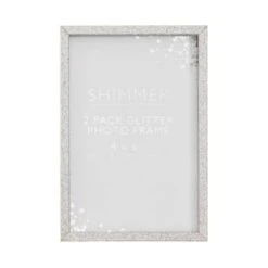 B&M Glitter Photo Frames 4 X 6" 2pk -Household Product Store 343242 glitter photo grame 2pk 3