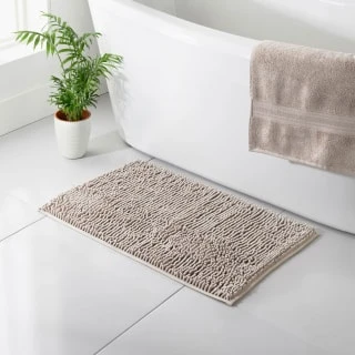 B&M Signature Microfibre Noodle Bath Mat - Biscuit 3 B&M Signature Microfibre Noodle Bath Mat - Biscuit