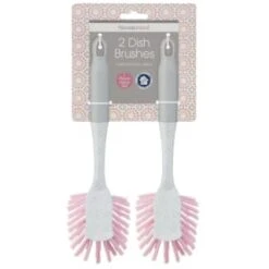 B&M Dish Brushes 2pk - Blush -Household Product Store 345628 2 printed dish brushes blush 3