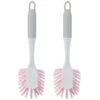B&M Dish Brushes 2pk - Blush -Household Product Store 345628 2 printed dish brushes blush group