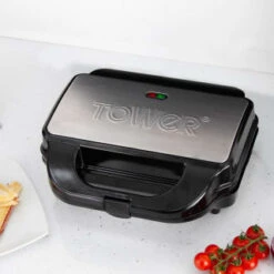 Tower 3-in-1 Deep Fill Snack Maker - Silver -Household Product Store 346395 3in1 deep fill snack maker