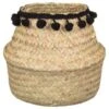 B&M Mini Pompom Basket - Natural 2 B&M Mini Pompom Basket - Natural -Household Product Store 355410 mini pompom basket