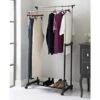B&M Extendable Double Garment Rail -Household Product Store 355446 2 tier extendable garment rail