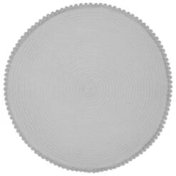 B&M Grey Round Pom Pom Placemats 4pk 9 B&M Grey Round Pom Pom Placemats 4pk -Household Product Store 355688 pom pom placemats grey 4