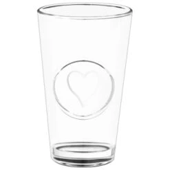 B&M Heart Glasses 4pk -Household Product Store 356238 set of 4 hert embossed glasses 2