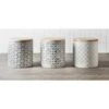 B&M Embossed Geometric Storage Canisters 3pc -Household Product Store 356821 grey geo canisters
