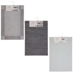 B&M Metallic Woven Placemats - Charcoal 4pk -Household Product Store 363876 363869 380285 4pk silver metallic woven main 2