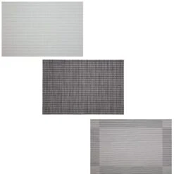 B&M Metallic Woven Placemats - Charcoal 4pk -Household Product Store 363876 363869 380285 4pk silver metallic woven main