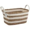 B&M Tribal Nature Striped Wicker Basket -Household Product Store 366018 cream and wicker stripe basket