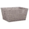 B&M Vannes Heart Cut Out Wicker Basket - Grey -Household Product Store 366019 heart cut out wicker basket grey
