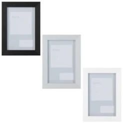 B&M Block Photo Frame 4 X 6" 2pk - Grey -Household Product Store 367045 2pk block photo frame 4x6 main