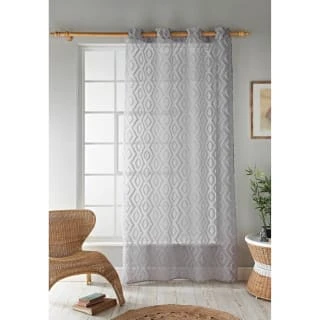 Diamond Tufted All Over Voile 55 X 90" - Grey 3 Diamond Tufted All Over Voile 55 X 90" - Grey