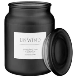 B&M Large Spa Scented Candle - Black - Unwind -Household Product Store 368680 large spa candle unwind 5