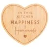 B&M Heart Bamboo Chopping Board With Slogan -Household Product Store 369140 heart bamboo chopping board with slogan