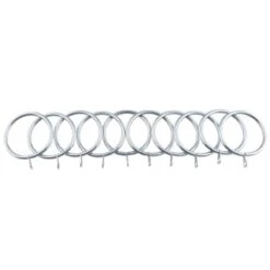B&M Metal Curtain Rings 10pk - Shiny Nickle -Household Product Store 369328 metal curtain rings rings shiny nickle 3