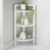 Maine 3 Tier Corner Shelving - White