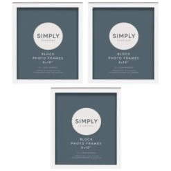 Simply Everyday 8 X 10" Block Frames 3pk - White