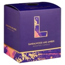 B&M Alphabet Candle (Assorted) - Sandalwood & Amber -Household Product Store 372815 372816 372849 alphabet candle sandalwood and amber l
