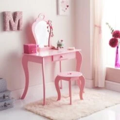 B&M Amelia Vanity Set With Stool & Mirror