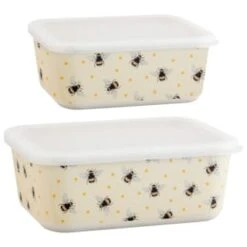 B&M Rectangular Tubs 2pk - Bees -Household Product Store 375968 2pk reuse and repurpose rectangle tubs bee 3