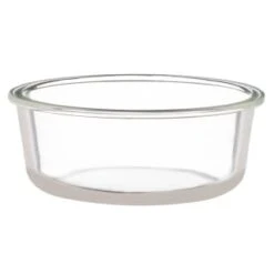 B&M Round Glass Food Containers With Bamboo Lid 2pk -Household Product Store 376822 2 round glass food containers 3