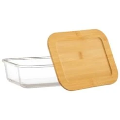 B&M Rectangular Glass Food Containers With Bamboo Lids 2pk 9 B&M Rectangular Glass Food Containers With Bamboo Lids 2pk -Household Product Store 376824 2pk regular glass food containers