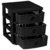 B&M 3 Tier Chevron Storage Organiser - Black 1 B&M 3 Tier Chevron Storage Organiser - Black -Household Product Store 377462 3 drawer chevron organiser black 2