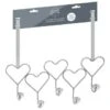 B&M Heart Diamante Overdoor Hooks -Household Product Store 377713 5 ball heart diamante hooks