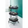 Spaceways 3 Tier Multi-Purpose Trolley - Black 2 Spaceways 3 Tier Multi-Purpose Trolley - Black -Household Product Store 378713 mobel 3 tier multipurpose trolley black