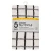 B&M Essentials Check Tea Towels - Black 5pk 1 B&M Essentials Check Tea Towels - Black 5pk -Household Product Store 380235 5pk check tea towels black
