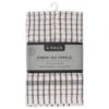 B&M Grey Check Tea Towels 3pk -Household Product Store 380305 3pk check tea towels grey