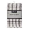 B&M Check Tea Towels - Black 3pk -Household Product Store 380307 3pk check tea towels black