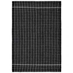 B&M Check Tea Towels - Black 3pk -Household Product Store 380307 3pk check tea towels black 4