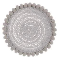 B&M Pom Pom Coasters - Grey 4pk