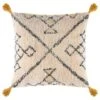 B&M Cleo Tribal Tufted Cushion With Tassels - Multi -Household Product Store 380469 cleo tribal tufted cushion with tassels