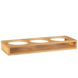 B&M Natural Home Glass Jars In Bamboo Stand 3pk 5 B&M Natural Home Glass Jars In Bamboo Stand 3pk - Image 3