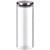 B&M Large Glass Cannister With Stainless Steel Lid